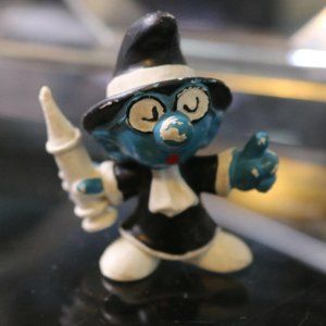 Smurfs 20075 Quack Smurf Brainy Doctor Vintage Original Figure PVC toy Vintage